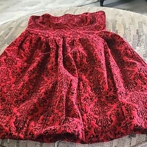 As U Wish Red and Black Dress